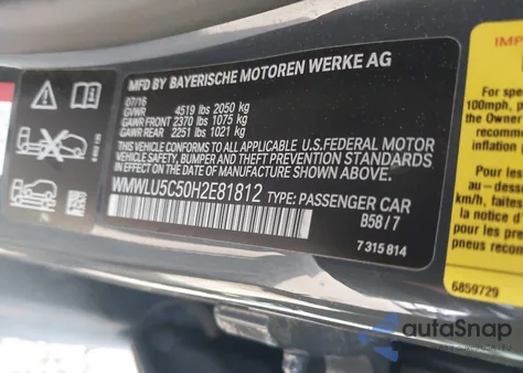 2017 Mini Clubman Cooper S from USA, damaged, VIN WMWLU5C50H2E81812